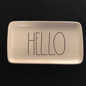Rae Dunn "HELLO" Plate/Platter/Jewelry